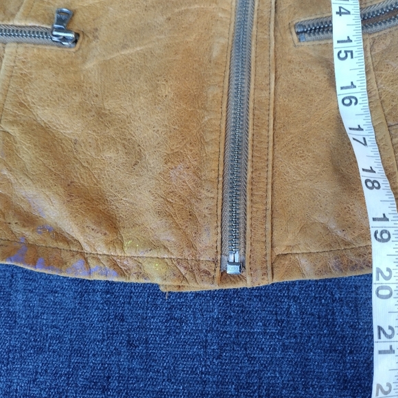 Vintage Women’s Leather Levi’s Motorcycle Jacket Size XS FLAWS See All Pics - Picture 14 of 16